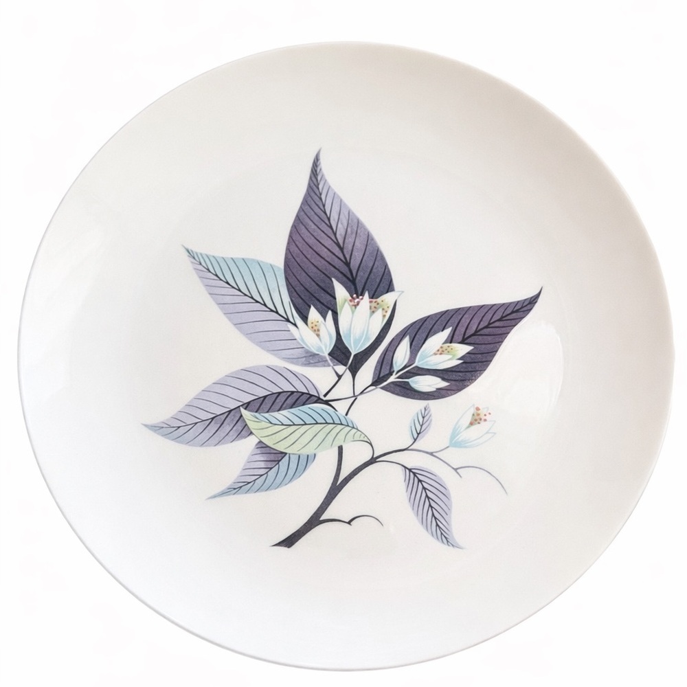 MCM Vintage Rhythm Homer Laughlin Lotus Hai Dinner Plates Set of 5